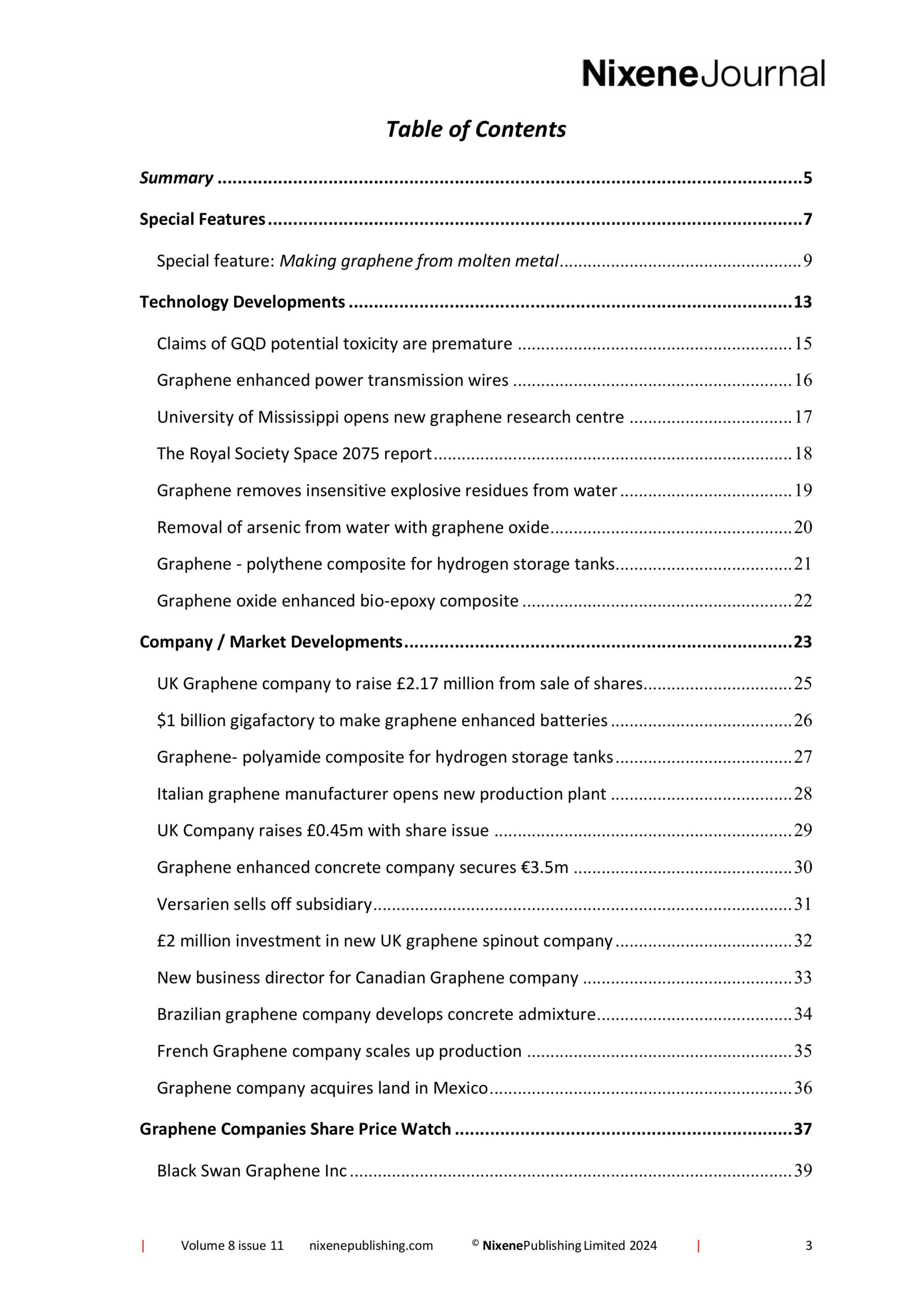 Nixene Journal Volume 8 Issue 11 (November 2024) Contents_Web-images-1