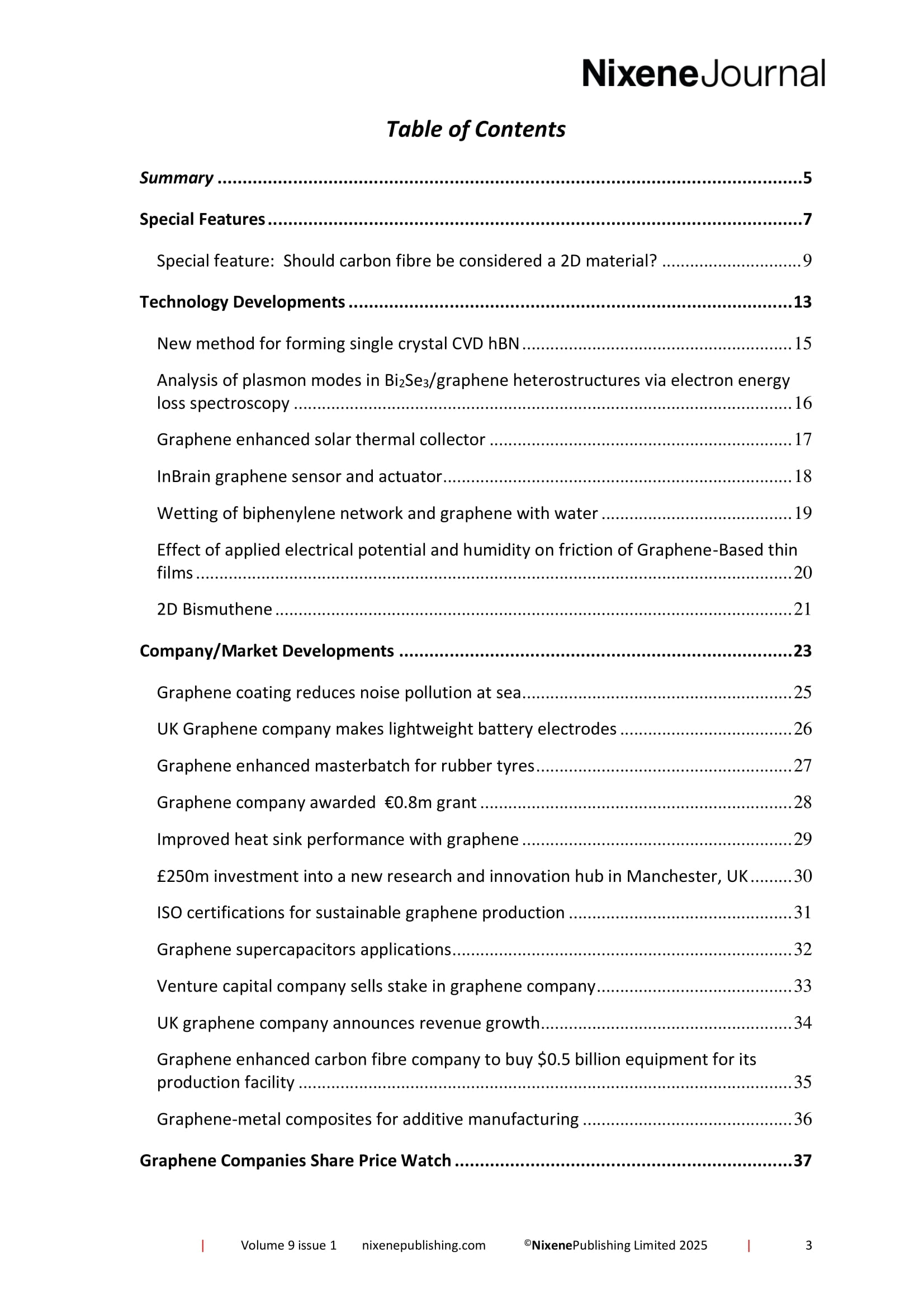 Nixene Journal v9 i1 (Contents)-1